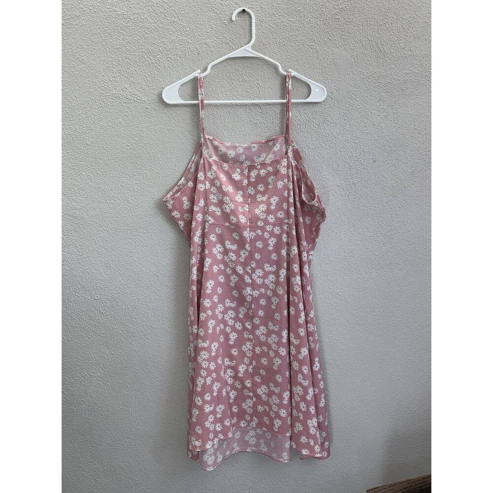 SHEIN Curve Womens Dress Size 3XL Pink Daisy Floral Sleeveless - Picture 6 of 10